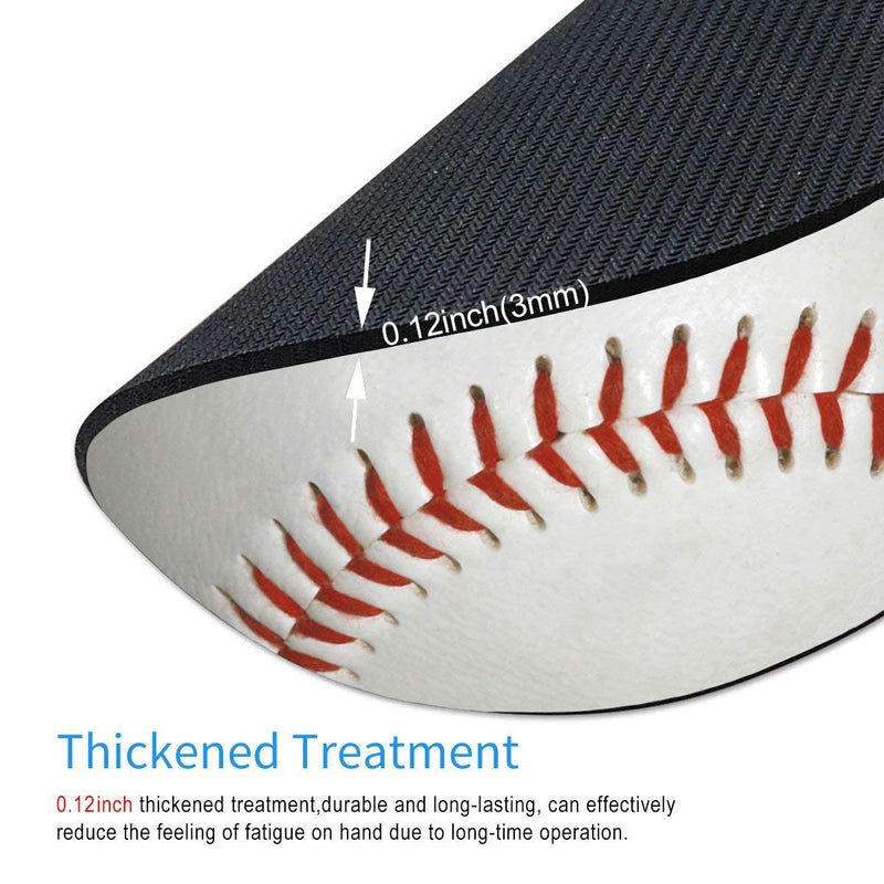 Smooffly Round Mouse Pad Custom,Baseball Design Customized Round Non-Slip Rubber Mousepad Gaming Mouse Pad Size 7.9 x 7.9 x 0.12 Inch - Image 3